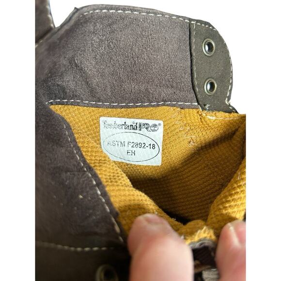 Timberland PRO Women's 8 Hightower Coffee Brown Round Alloy Toe Lace Up Boot - Picture 4 of 11